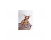 Babypuppe im Hasenoutfit, 32 cm